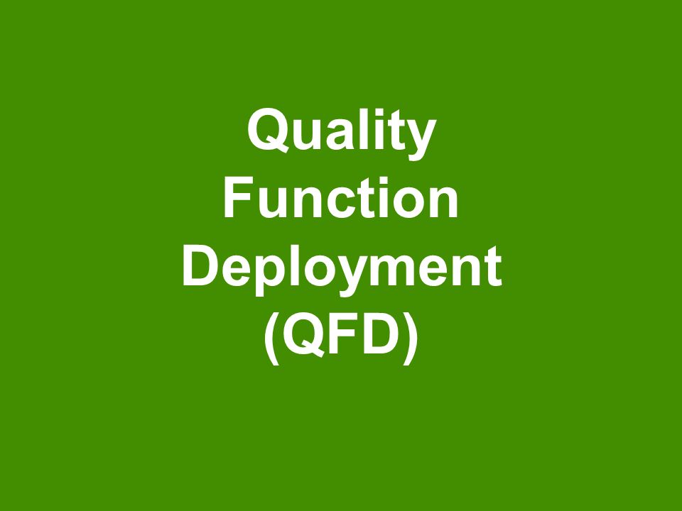 An introduction to the quality function deployment qfd